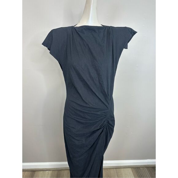 Isabel Marant Nadela Ruched Slit Cotton Maxi Dress Size FR38/US6 $490 - Picture 7 of 14
